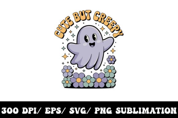 Cute but Creepy Halloween Graphic: A Design Asset for Spooky Season