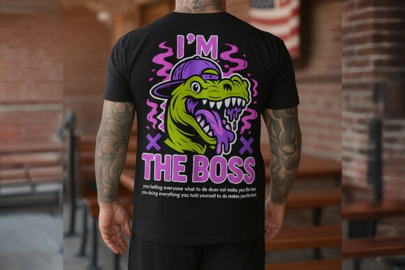 Dinosaur Boss Graphic Streetwear T-Shirt: Urban Edge Redefined
