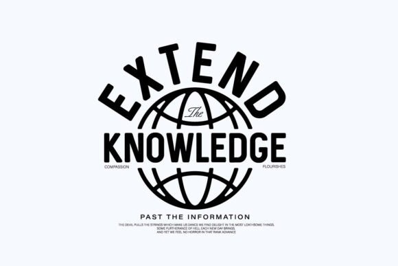 Extend Knowledge Typography Graphic: A Font for Modern Branding