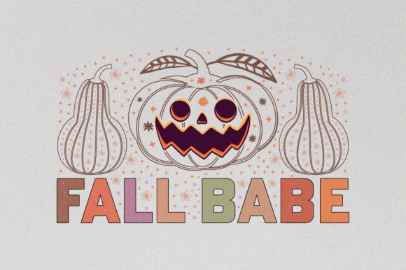 Fall Babe Fall SVG Sublimation Graphic: Your Go-To Autumn Design Asset