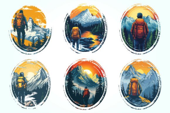 Unleash Your Brand's Spirit with a Hiking T-Shirt Design Vector Graphic